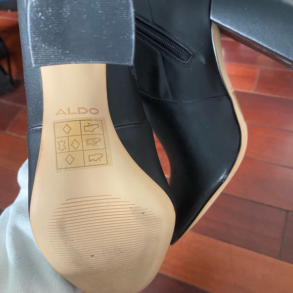 ALDO - black leather boots 8.5 - Picture 7 of 7